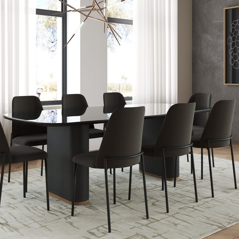 Mesa Lintz Preta + Cadeira Lucille